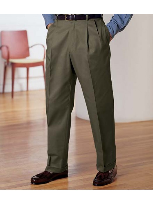 Full cut men's double pleats front pants| Mytailorstore