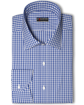 St Pölten, White and Royal Blue Gingham Checks